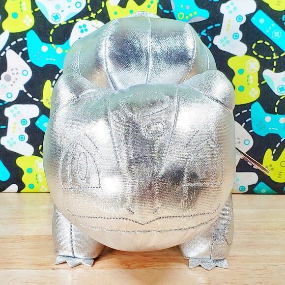 Pokemon 25th Anniversary Silver Bulbasaur 8" UltraSoft Video Game Toy Plush NWT - Picture 4 of 7